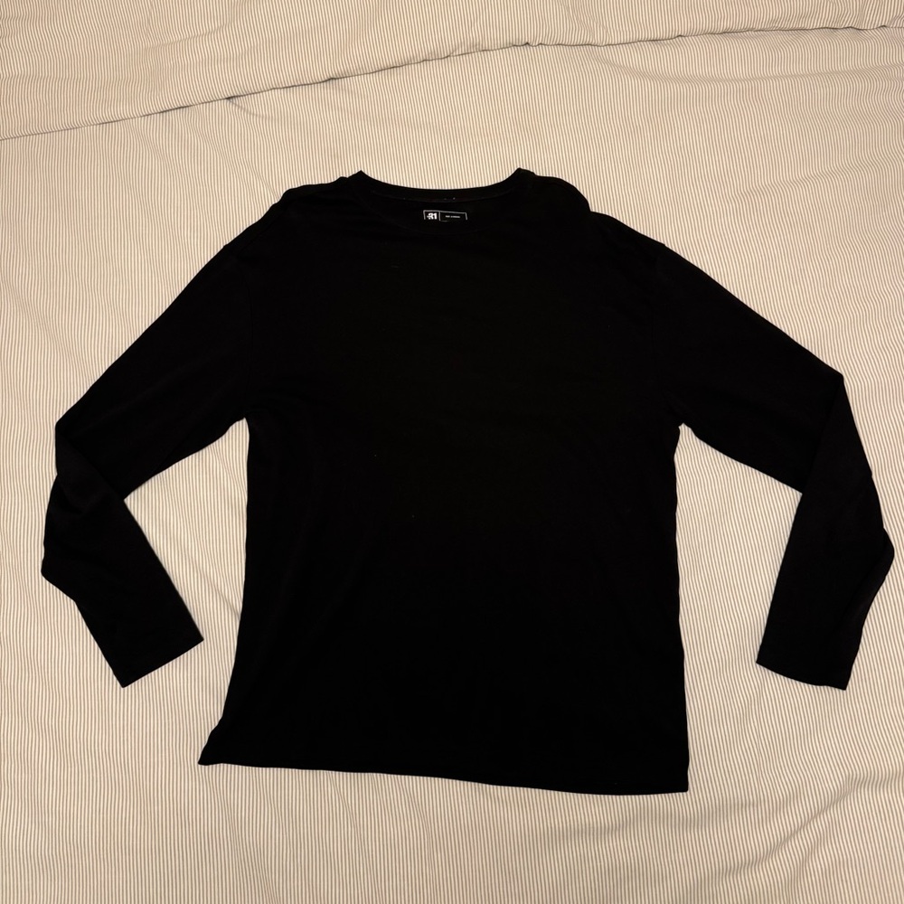 Simons Black Pima Cotton Long Sleeve Shirt